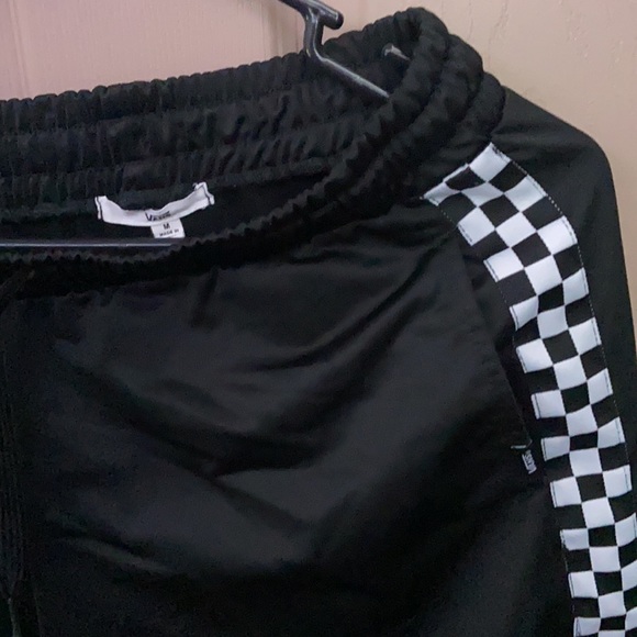 Vans checkered sweatpants, Women's medium, 3/4 button - Picture 3 of 8